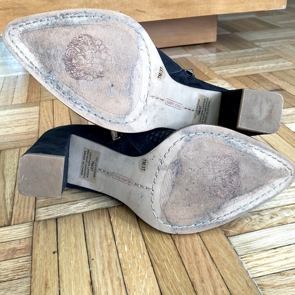 Vince Camuto Perforated Heeled Booties - Picture 8 of 10